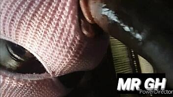 African teen 18+ slave slut deepthroats big black cock like whore