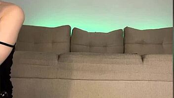 Big anal plug stretches tight ass while fingering wet pussy to orgasm.