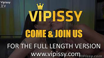 Blonde Czech lesbians dive into piss play