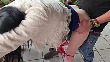 Hey, my cuckold friend shares his wife for quick outdoor fuck with double vaginal creampie