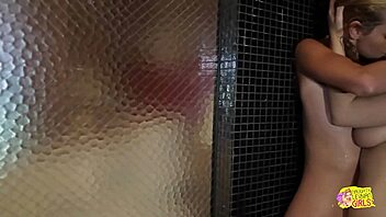 Extremely beautiful natasha nice enjoys shower sex with super sexy friend jessie rogers