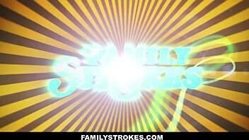 Hot tattooed blonde stepsister drilled hard by monster cock