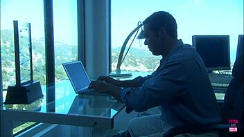 lovely couple hints at passionate outdoor banging on a small boat in the lake's embrace