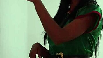 a sexy brunette eagerly explores her intense sexual fantasy in a homemade setting