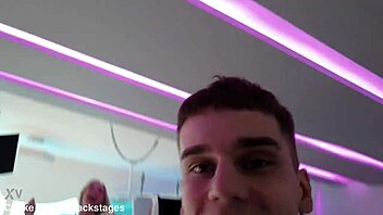 Newbie Mila Ray Experiences First Time Face Fucking And Anal With Monster Cock Backstage