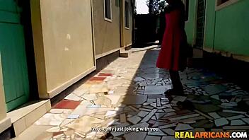 black nigerian lady gets huge ebony cock for lunch break