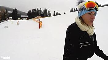 Enticing Ski Vixen Kitana Lure Reunites with Past Lover for Steamy DP Threesome