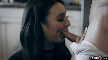 hey, can this cutthroat young woman really outsmart her coworker with intense kitchen doggystyle after work?