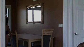 Petite brunette teases in lingerie before wet pussy takes monster cock