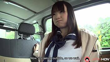 Big titted japanese woman mikoto mochida sucks cock in the car uncensored