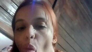 he starts by gently sucking on the cock. then he swallows the warm cum load.