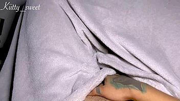 I FINGER myself in hairy pussy solo, MOANING softly to silent CUM.