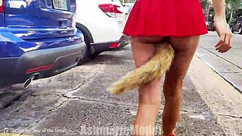 Hairy Babe Fluffy Buttplug Fun In Public With Miniskirt Flashing And Armpit Fetish