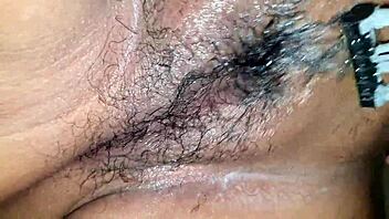 She carefully shaves her plump bbw pussy, revealing smooth skin and big tits.