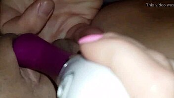 Amateur couple enjoys fingering wife to wet orgasm with toys