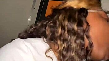 Ebony BBW throats strangers' BBC at the glory hole