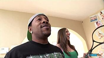 How could that tennis player pass up riding and sucking on such a massive black cock?