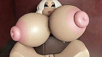 bbc fucks me hard makes my big tits bounce in roblox 😈