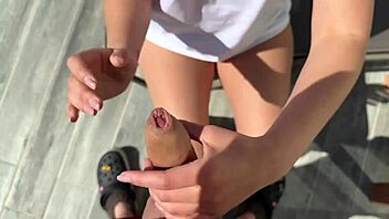 He's punishing my mouth with his monster cock in sexy blowjob action