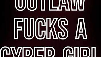 Cyber girl ended up taking it hard from the outlaw in wild anal action.