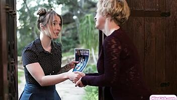 Can This Lesbian Milf Celebrity Seduce And Facesit Her Blonde Fan?