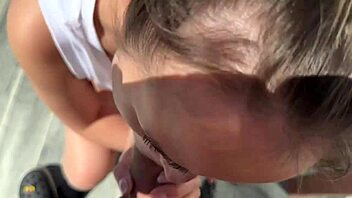 He's punishing my mouth with his monster cock in sexy blowjob action