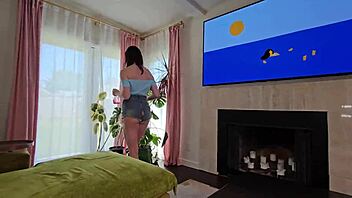 Intense Brunette Sinn Sage Strips Lingerie for Wild Dick Sucking and Pussy Masturbation on Bed