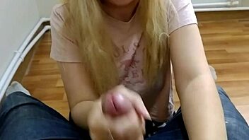 hey, is this 18 year old blonde in lingerie back from college for big cock action?