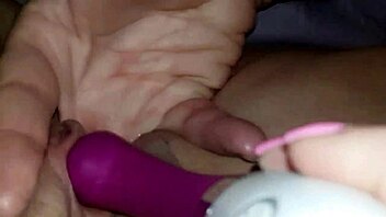 Amateur couple enjoys fingering wife to wet orgasm with toys