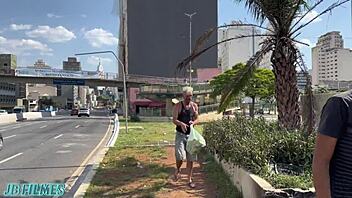 Patricinha hunts street dweller to fulfill wild sexual fantasies with anal and creampie