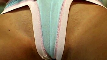 Skinny small-titted brunette teen blows group of men and gets cum on face 😈