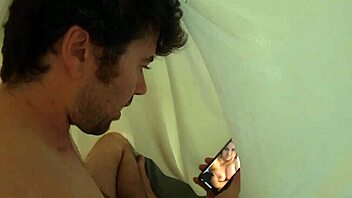 stepmom assists stepson with release in the bathroom for a natural homemade moment