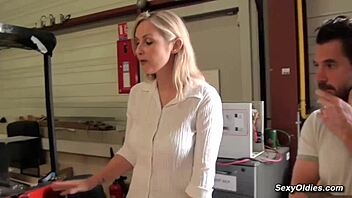 tall milf melany paris gets fucked in the warehouse by michael cheritto