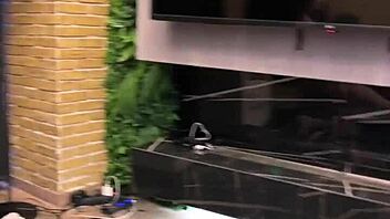 Deep thrusting hints at kitchen passion with petite brunette