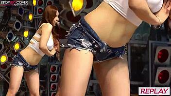 Naughty Korean Brunette Dances Sexy In Banned Kpop Video
