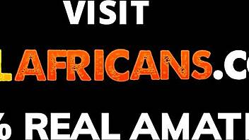 black nigerian lady gets huge ebony cock for lunch break