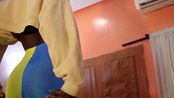 Invited Ebony Virgin Over for Intense Double Penetration with Two Big Black Cocks in Tight Asshole and Pussy Until She Cums Repeatedly