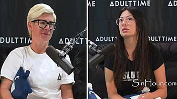 interracial ffm threesome with a busty woman