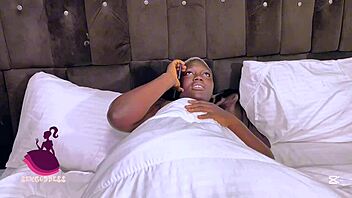 Hookup stud pounds curvy black beauty's big ass with his massive cock in intense doggystyle action