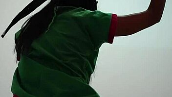 a sexy brunette eagerly explores her intense sexual fantasy in a homemade setting