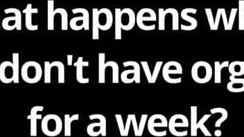 dirty talk builds to moaning rough orgasm after week of abstinence!