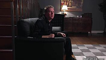 Blonde Slave Gagging On Monster Cock In Rough Bdsm Submission