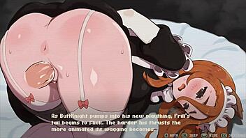 Oh my god, Buttknight hentai game ep 1 has this maid getting creampied by a huge cock!