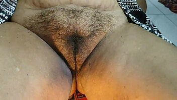 Desi Bhabi Gently Cleans Her Hairy Pussy Area