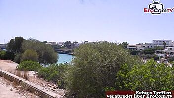 Hot German Milf Gets Fucked Outdoors With Her Natural Tits Bouncing In Retro Style