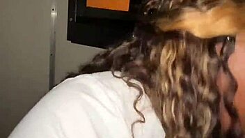 Ebony BBW throats strangers' BBC at the glory hole