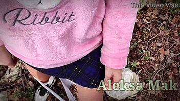 What Happens When Teen Gives Handjob And Cums Outdoors?