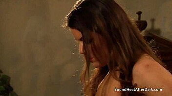 Submissive lesbian slaves moaning loud from hardcore strapon domination 😩