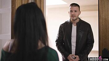 Does it hurt? Big ass milf Gabi Paltrova squirts on ex boyfriend's friend