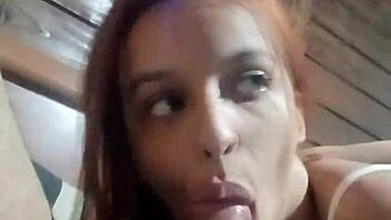 he starts by gently sucking on the cock. then he swallows the warm cum load.